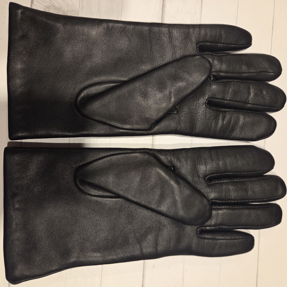 Luxury Women's Black Leather Gloves